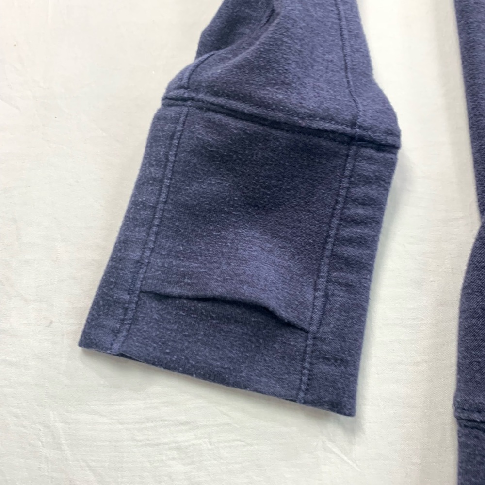 Hurley Pullover Cowl Neck Loose Sweatshirt Navy Blue Zippered Kangaroo Pocket - Picture 5 of 11